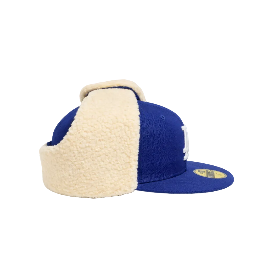 Los Angeles Dodgers Blue Sherpa Ear Flap Fitted – 1998 World Series Patch