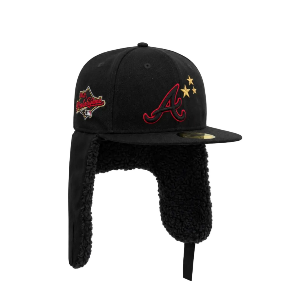 Atlanta Braves Black Sherpa Ear Flap Fitted All-Star Game Patch