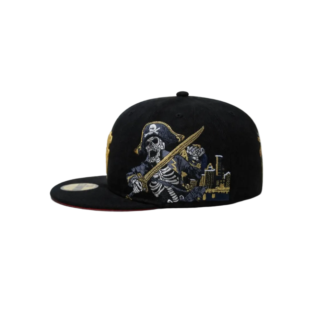 Pittsburgh Pirates Black Fitted Hat