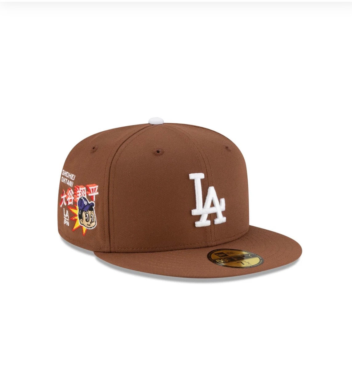 Los Angeles Dodgers Brown Shohei Ohtani Japan Side Patch Fitted Hat