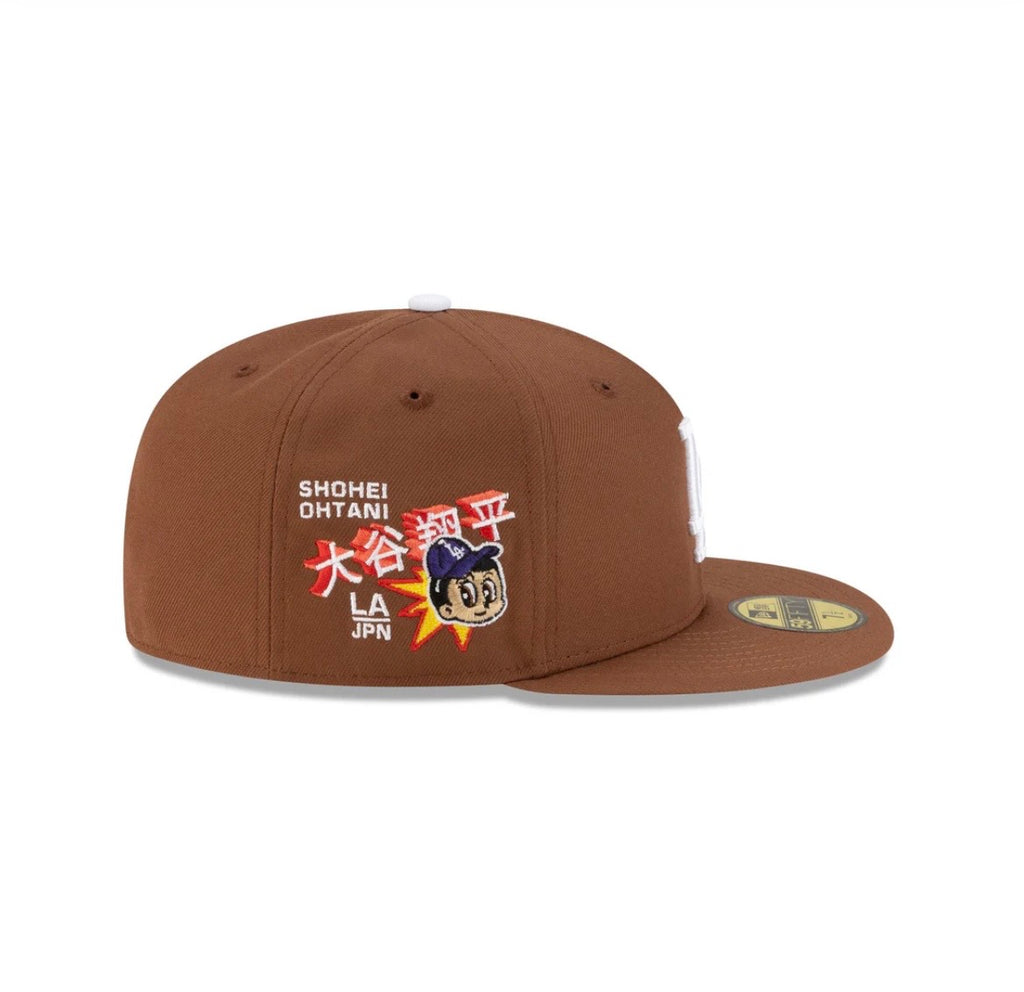 Los Angeles Dodgers Brown Shohei Ohtani Japan Side Patch Fitted Hat