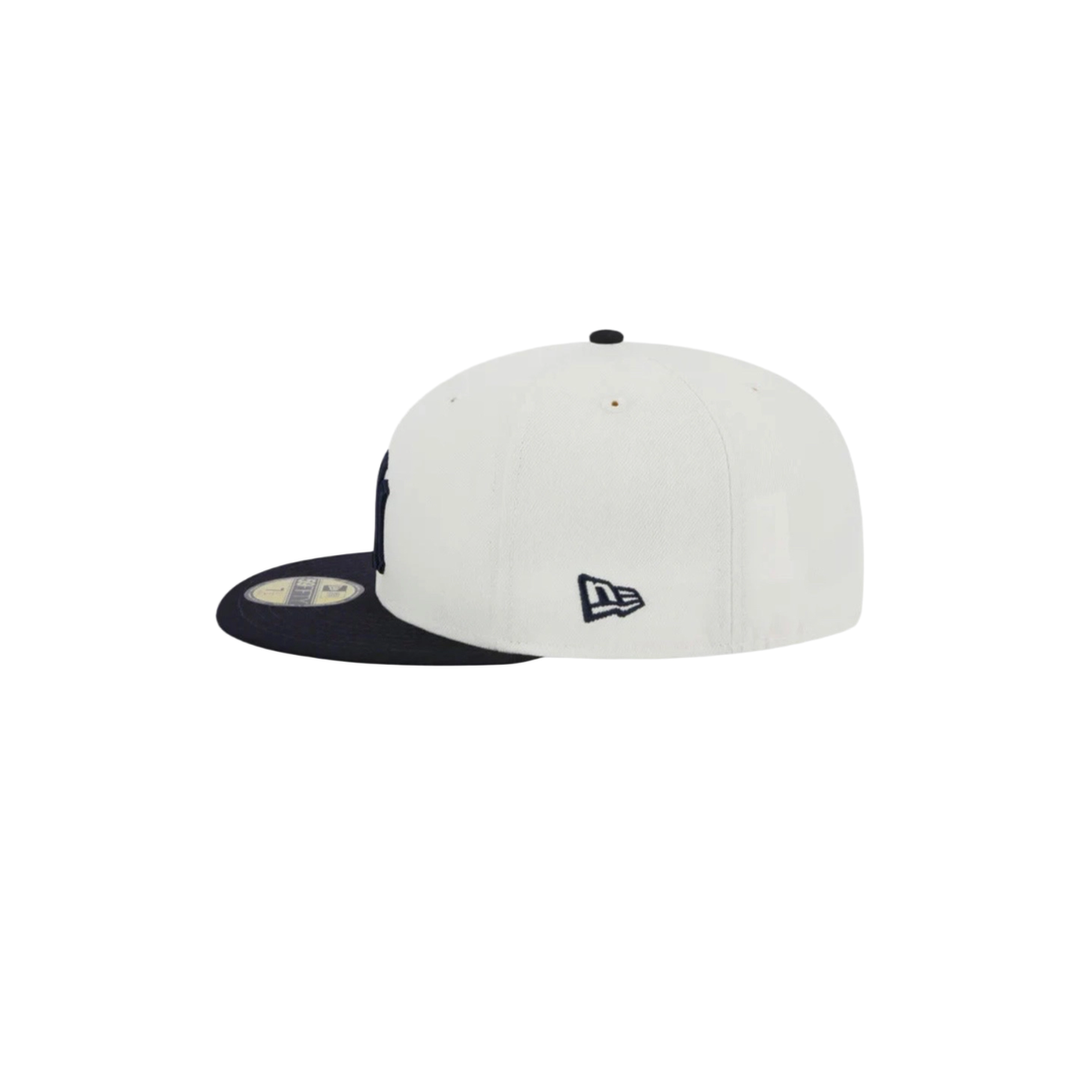 New York Yankees black white two-tone basic fitted hat