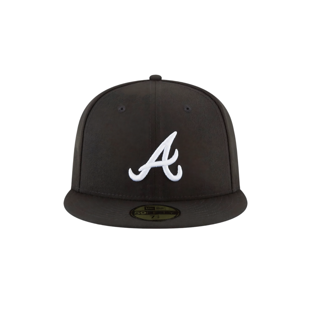 Atlanta Braves black basic fitted hat