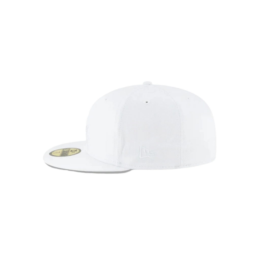 LA Dodgers white on white basic fitted hat