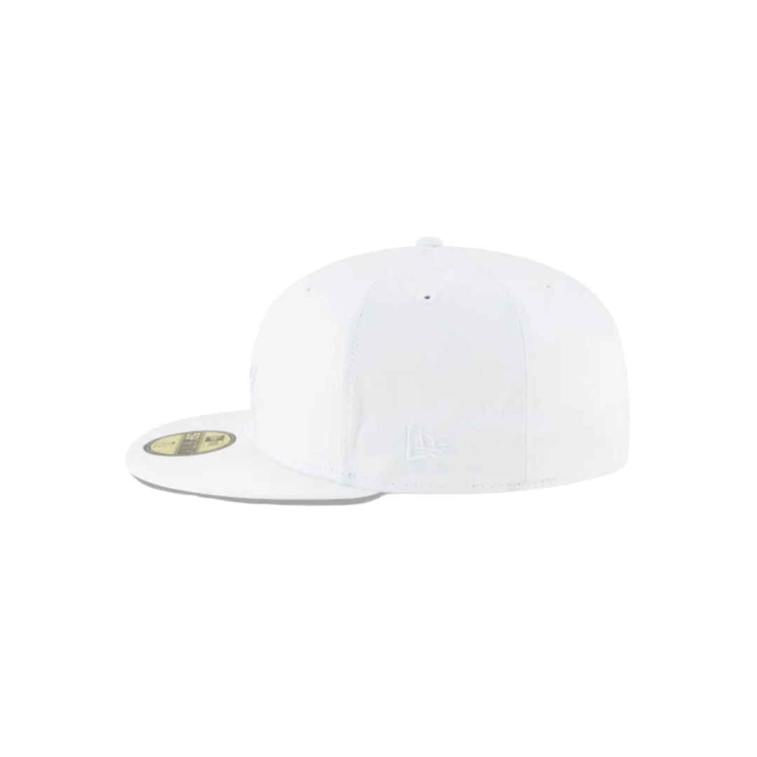LA Dodgers white on white basic fitted hat