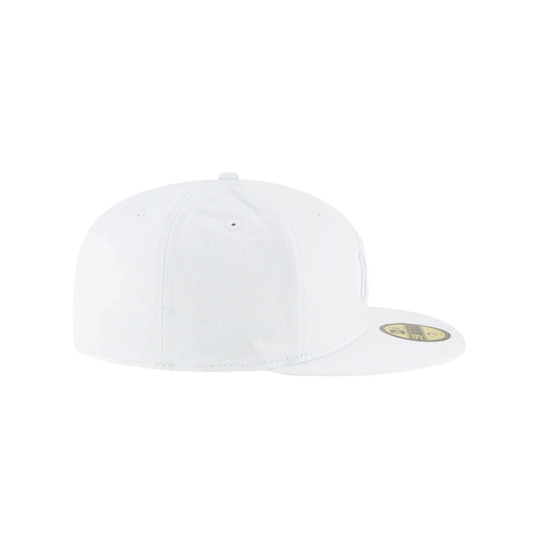 New York Yankees white basic fitted hat