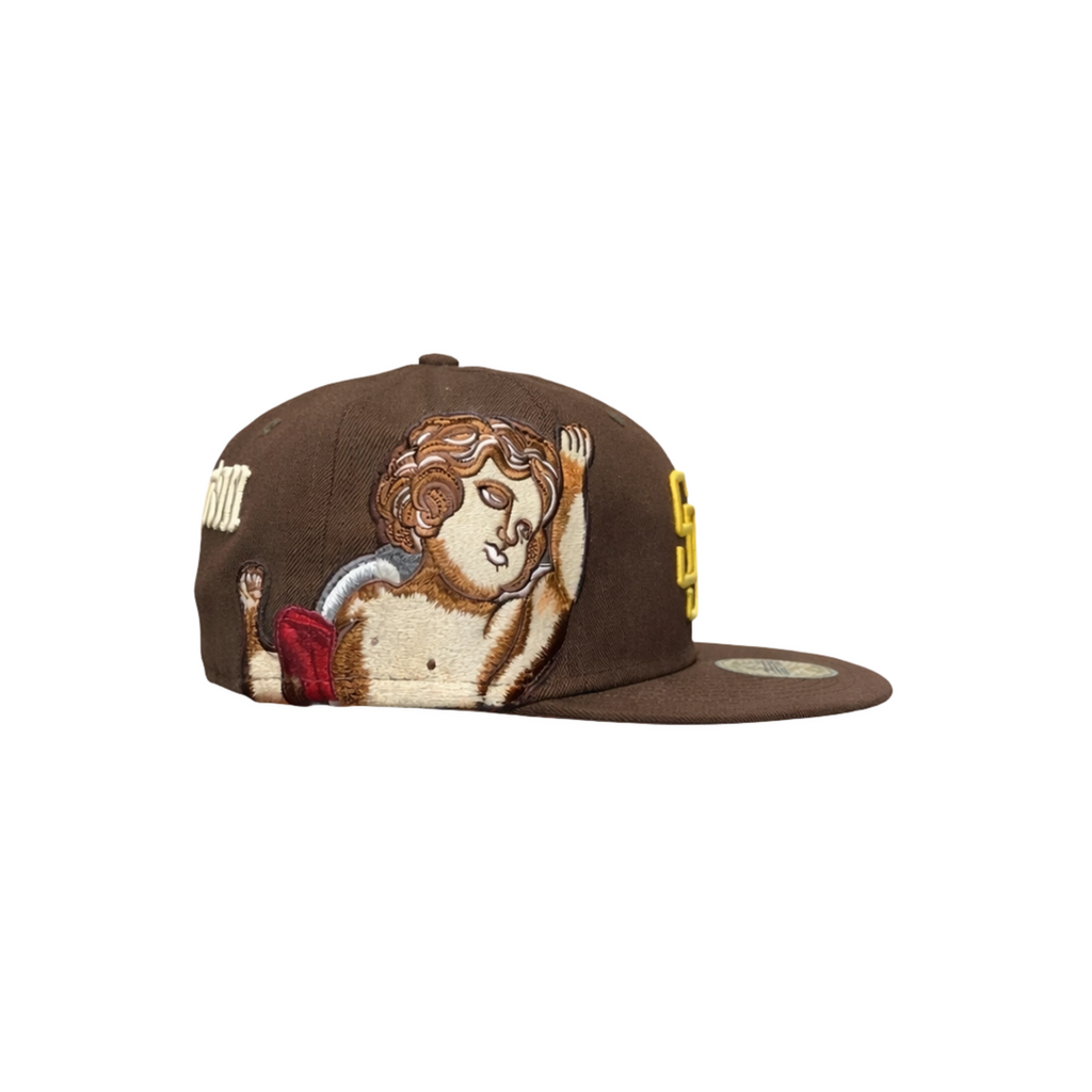 San Diego Padres brown cupid embroidery fitted hat