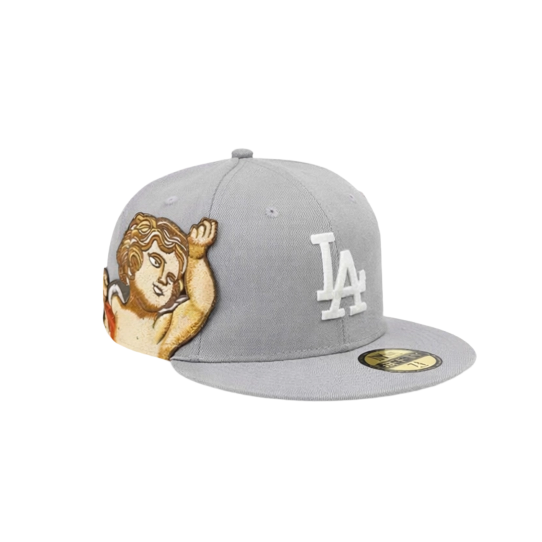 LA Dodgers gray cupid embroidery fitted hat