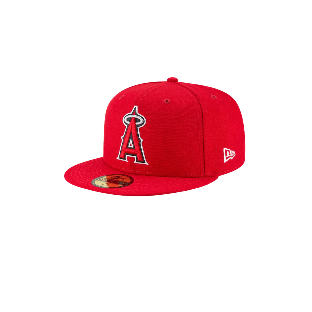 Los Angeles Angels red basic fitted hat