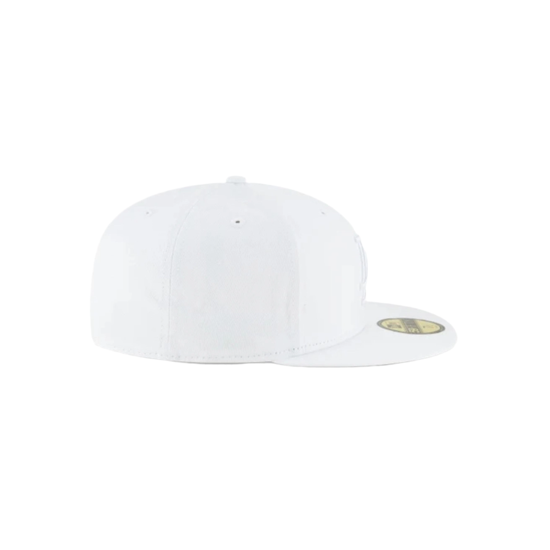 LA Dodgers white on white basic fitted hat