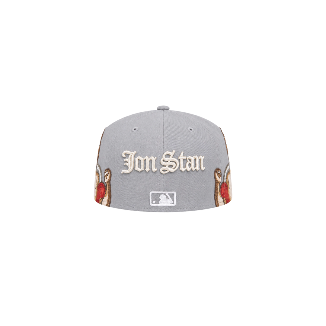 New York Yankees grey cupid embroidery fitted hat