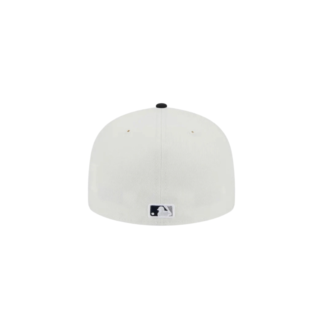 New York Yankees black white two-tone basic fitted hat