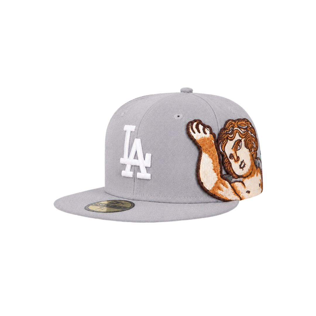 LA Dodgers gray cupid embroidery fitted hat