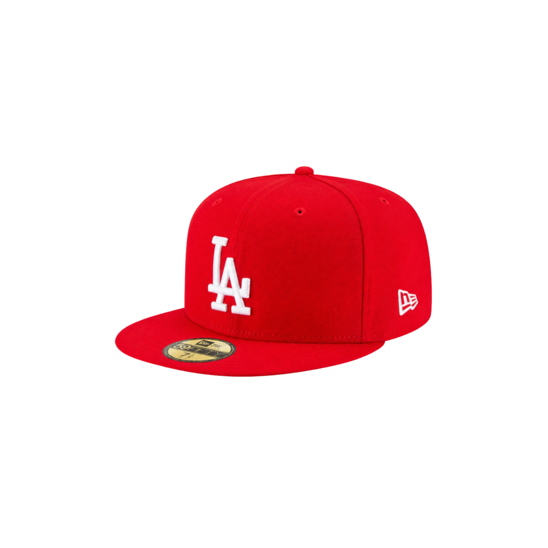 LA Dodgers classic red basic fitted hat