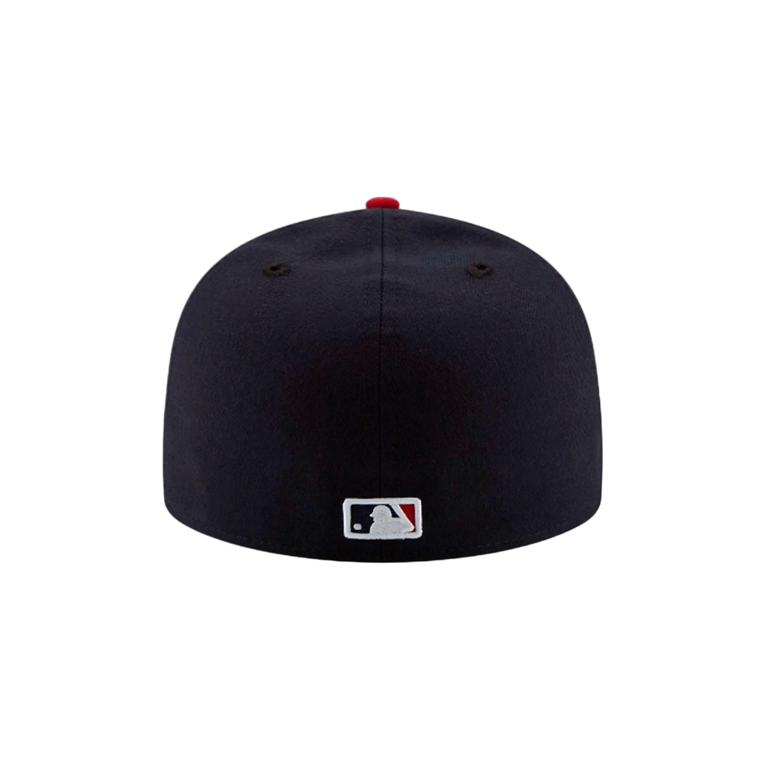 Cleveland Guardians navy red basic fitted hat