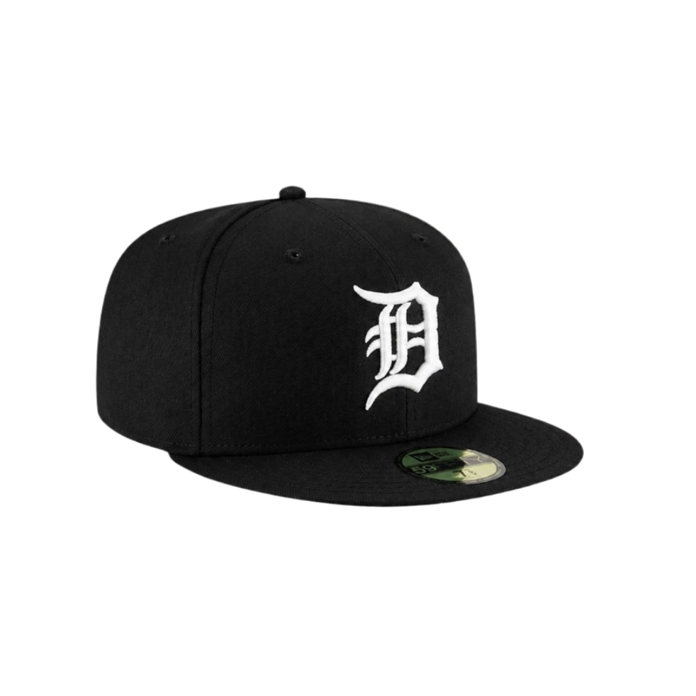 Detroit Tigers black basic fitted hat
