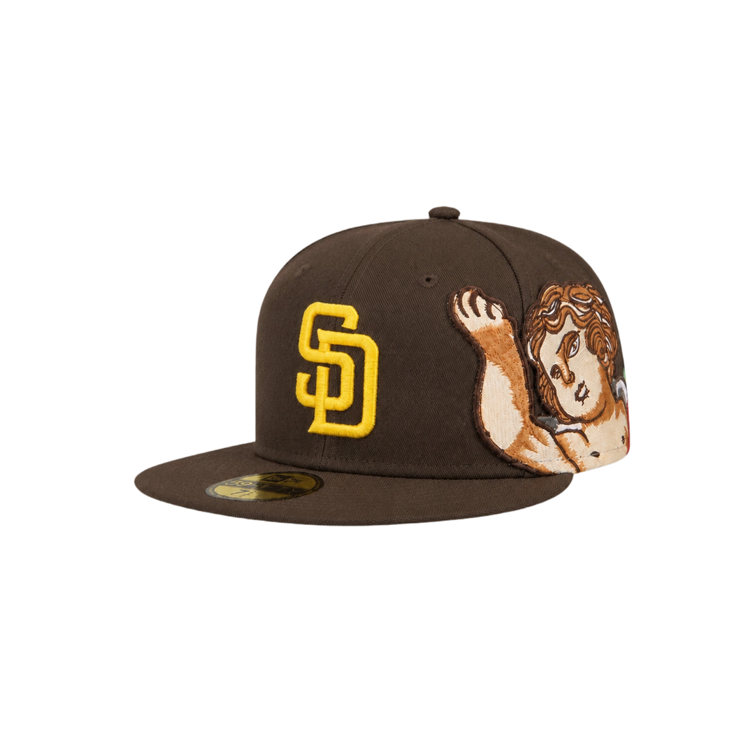 San Diego Padres brown cupid embroidery fitted hat