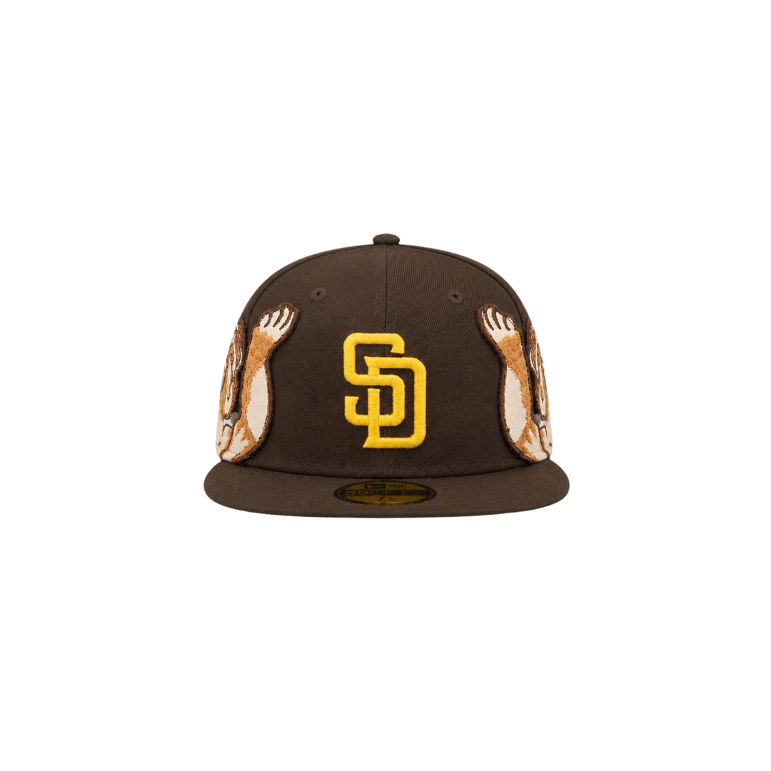 San Diego Padres brown cupid embroidery fitted hat
