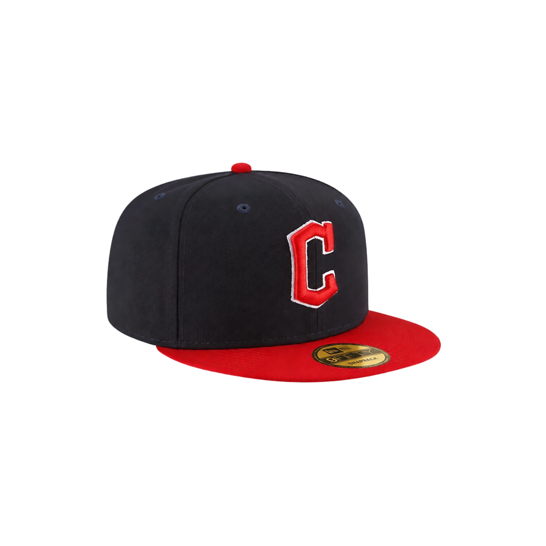 Cleveland Guardians navy red basic fitted hat