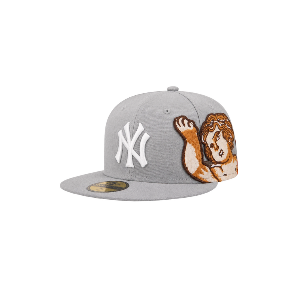 New York Yankees grey cupid embroidery fitted hat
