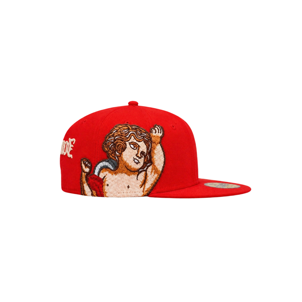 New York Yankees red cupid embroidery fitted hat