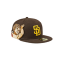 San Diego Padres brown cupid embroidery fitted hat