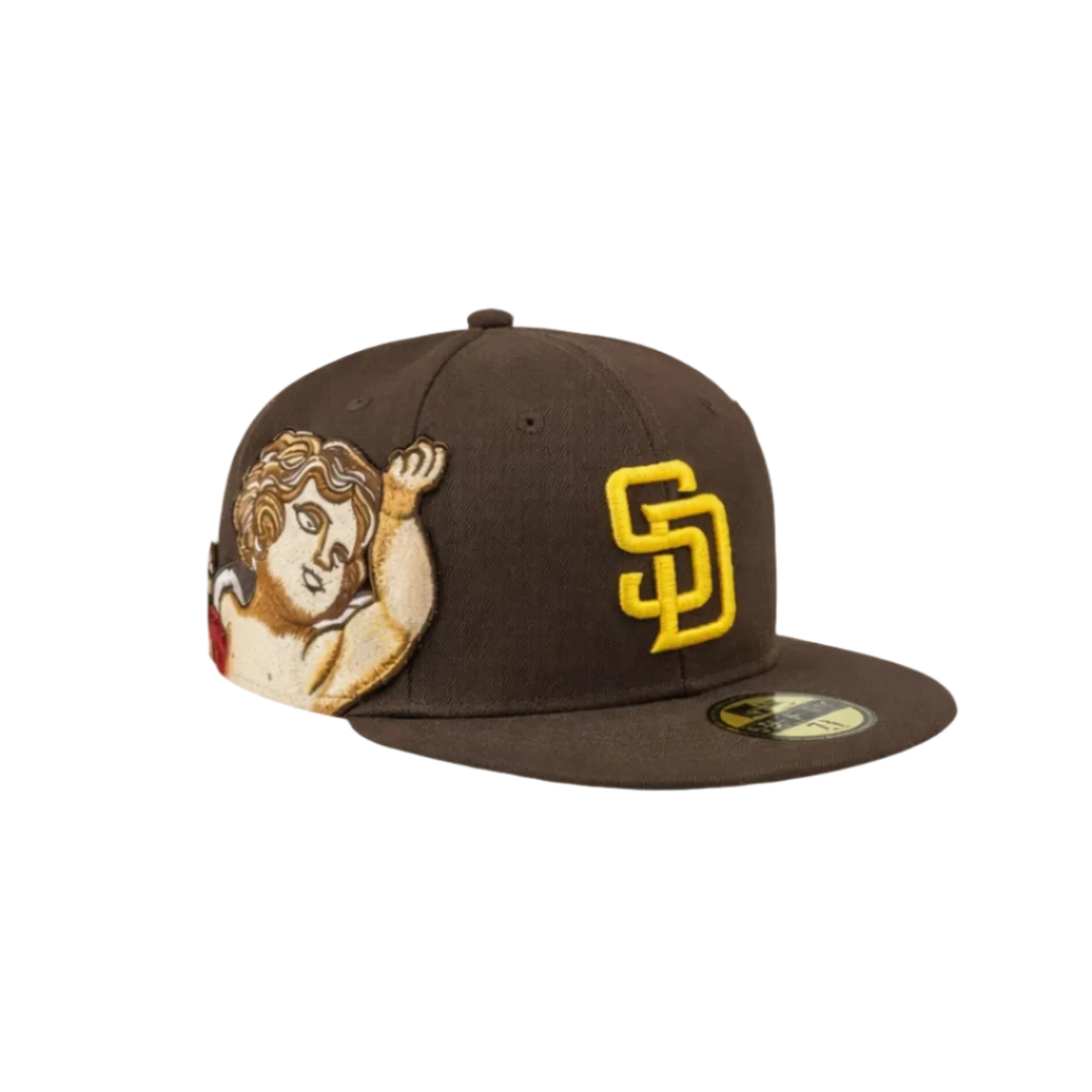 San Diego Padres brown cupid embroidery fitted hat