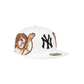 New York Yankees white cupid embroidery fitted hat