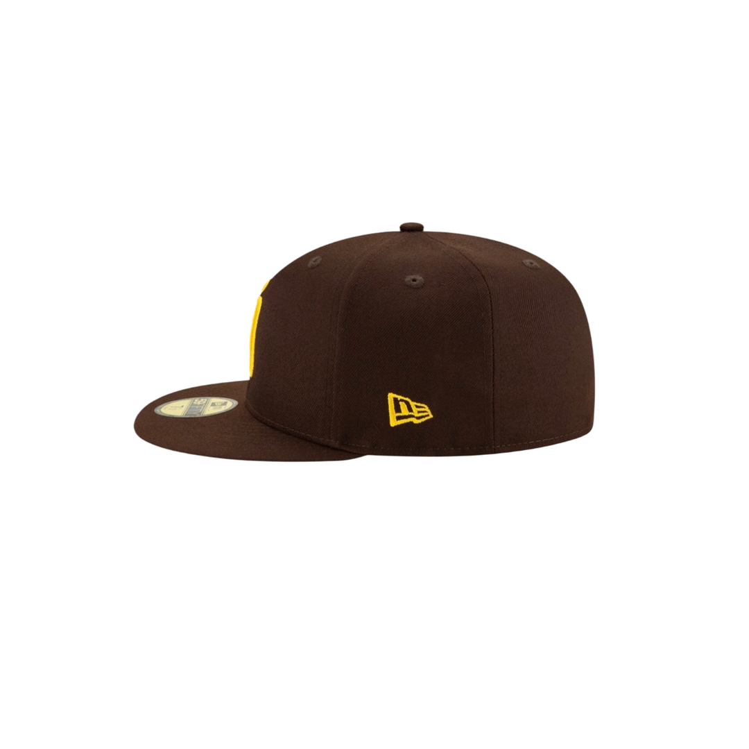 San Diego Padres brown basic fitted hat
