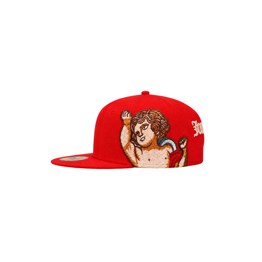 New York Yankees red cupid embroidery fitted hat