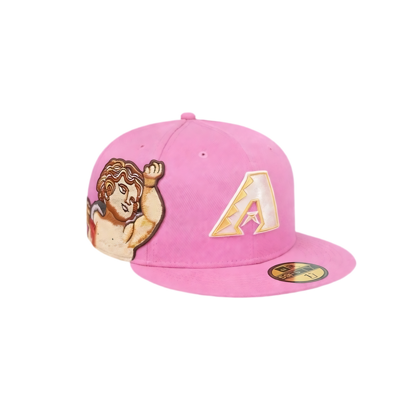 Arizona Diamondbacks pink cupid embroidery fitted hat