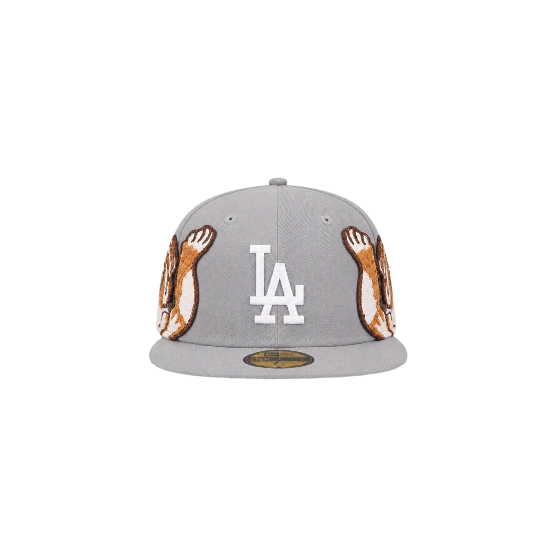 LA Dodgers gray cupid embroidery fitted hat