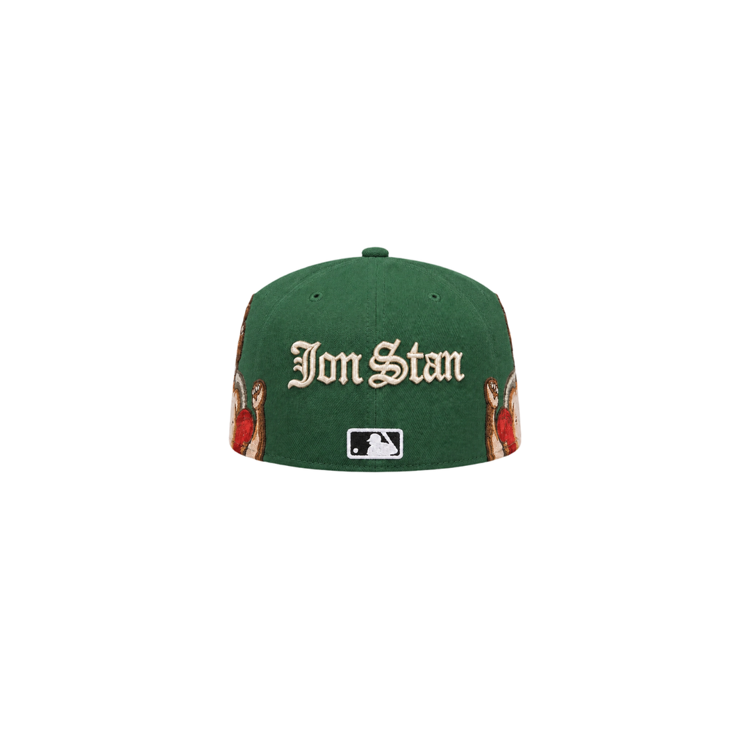 Oakland A’s green Cupid embroidery fitted hat
