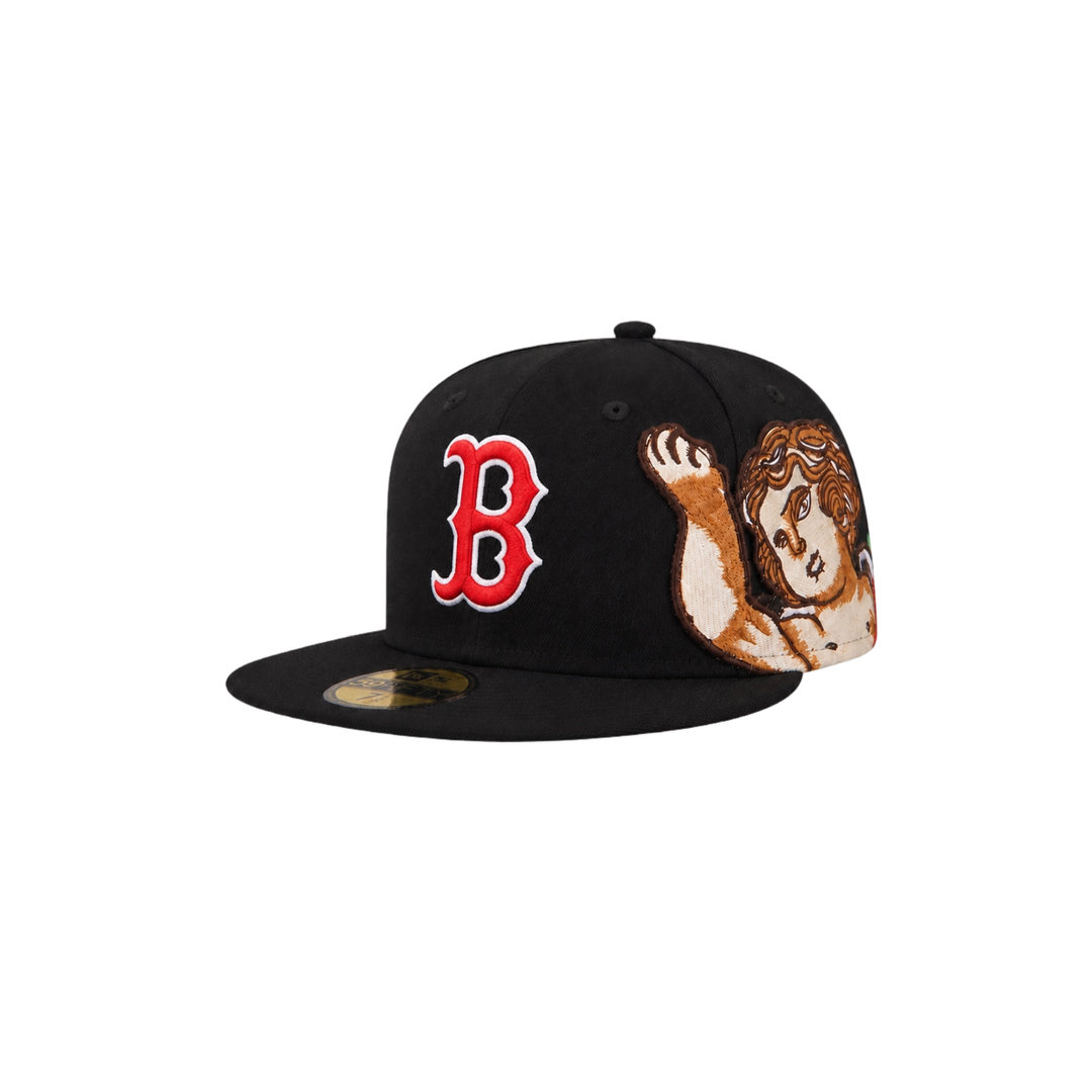 Boston Red Sox black cupid embroidery fitted hat