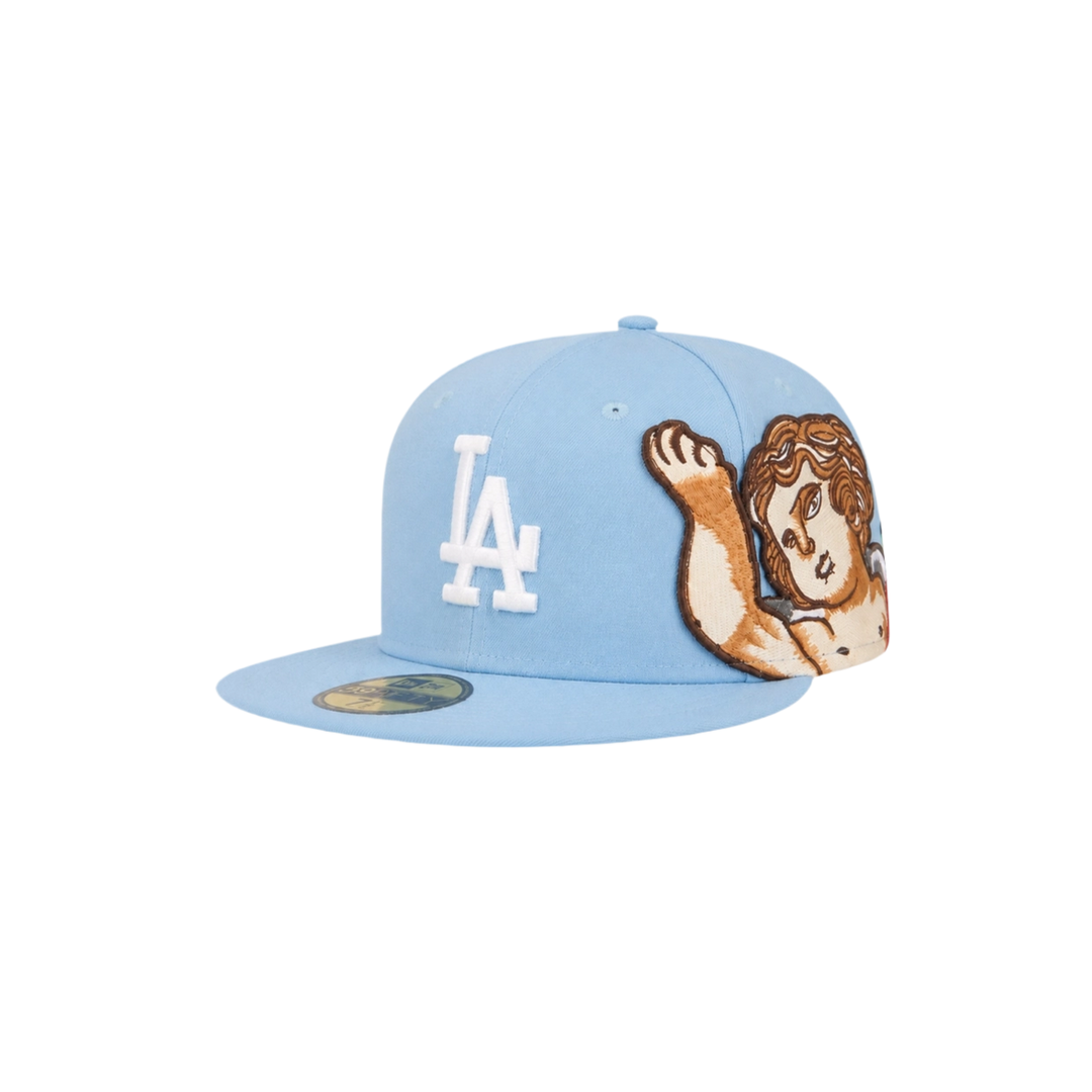 LA Dodgers baby blue cupid embroidery fitted hat