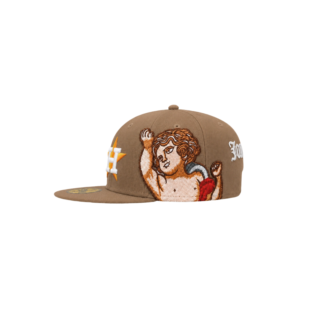 Houston Astros brown Cupid embroidery fitted hat