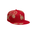 LA Dodgers red dragon embroidery fitted hat
