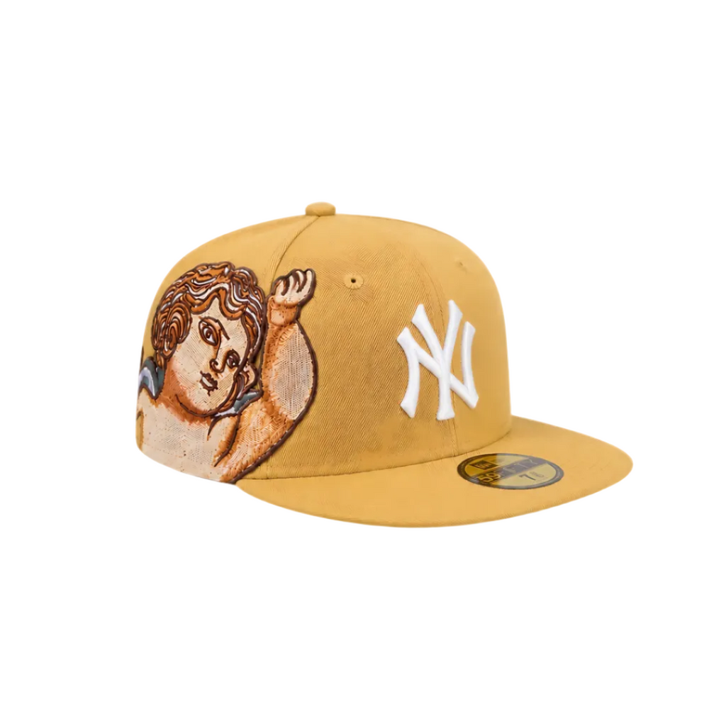 New York Yankees gold Cupid embroidery fitted hat