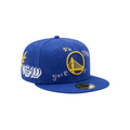 Golden State Warriors royal blue all-over embroidery fitted hat