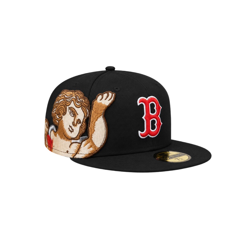 Boston Red Sox black cupid embroidery fitted hat
