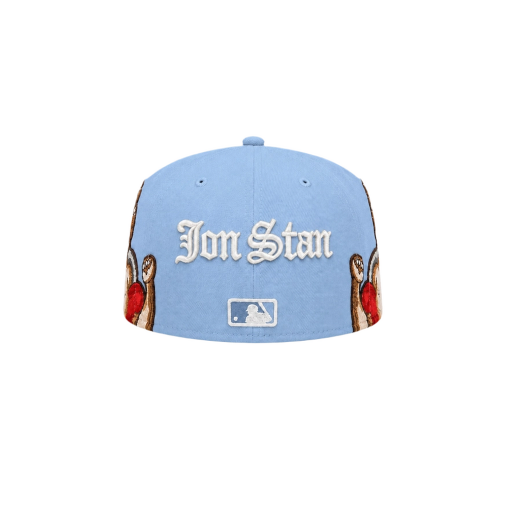 LA Dodgers baby blue cupid embroidery fitted hat