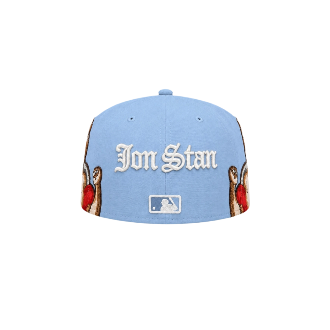 LA Dodgers baby blue cupid embroidery fitted hat
