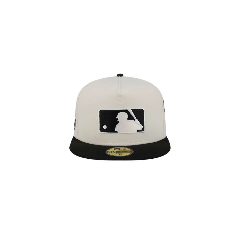 MLB cream all-over logo fitted hat