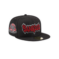 New York Yankees black graffiti style fitted hat