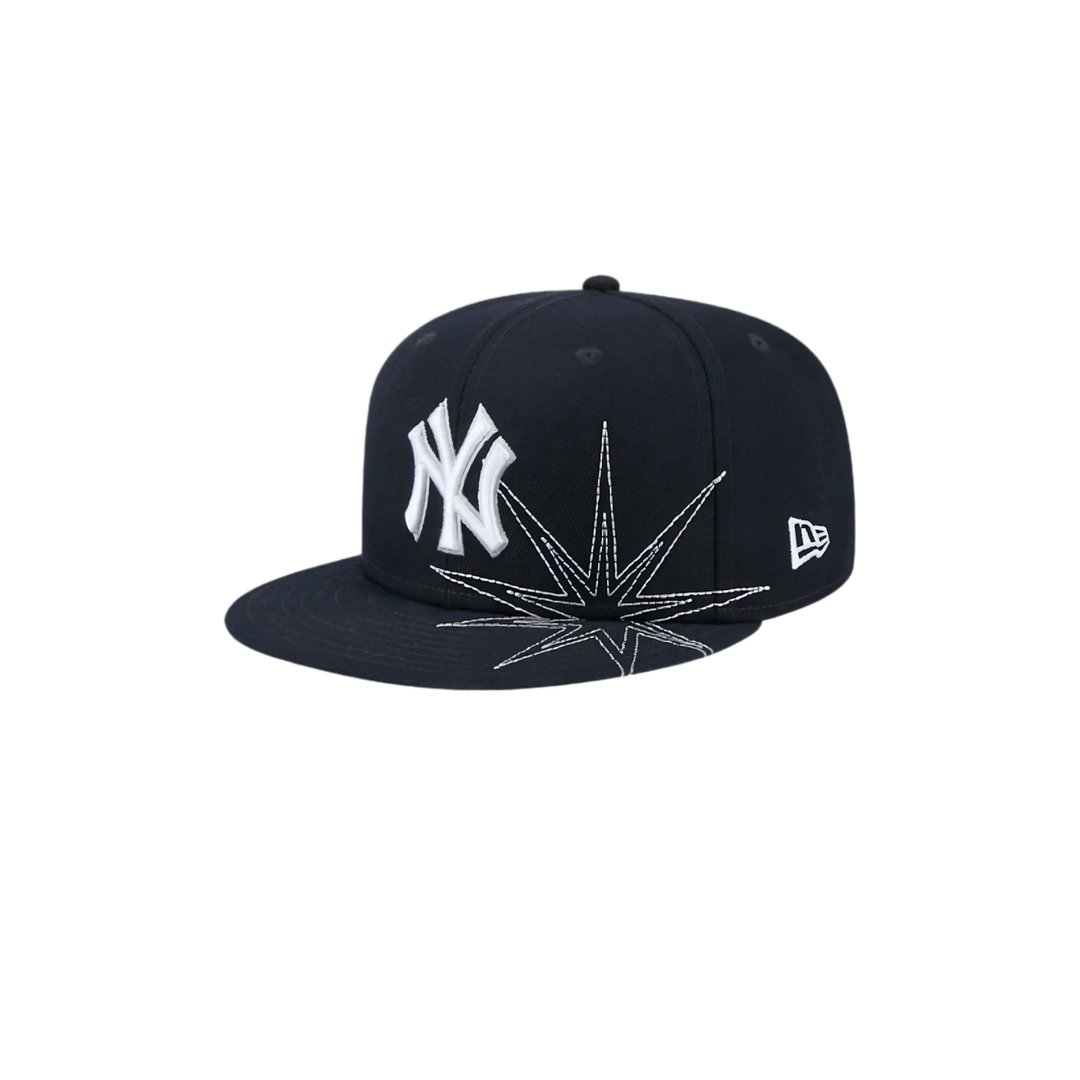 New York Yankees navy star embroidery fitted hat