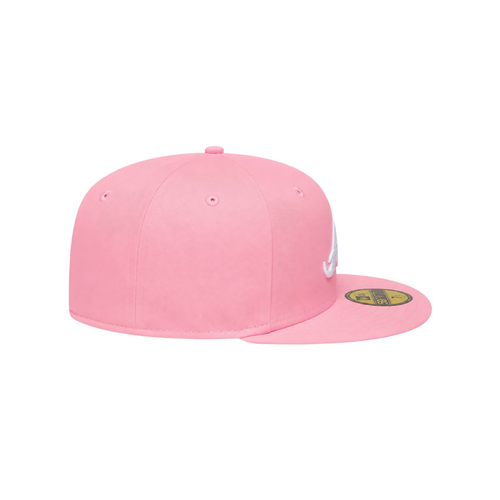 Atlanta Braves pink basic fitted hat