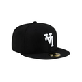 LA Dodgers black upside-down LA fitted hat
