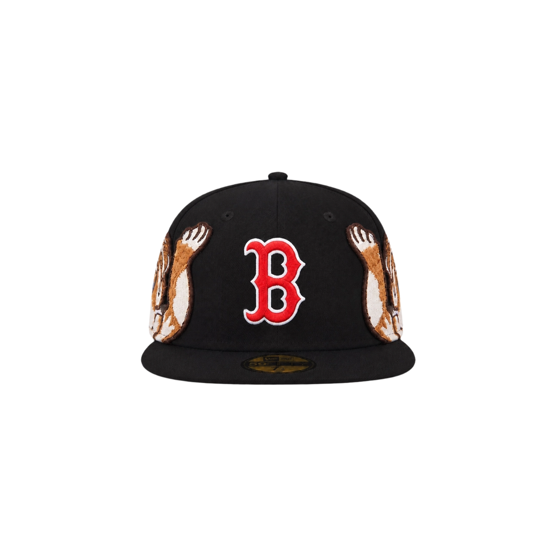 Boston Red Sox black cupid embroidery fitted hat