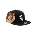 Chicago White Sox black Cupid embroidery fitted hat