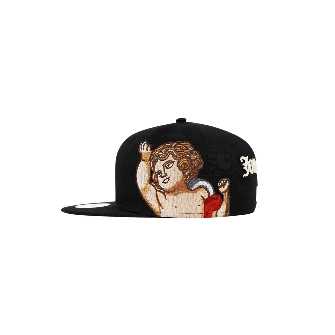 Atlanta Braves black cupid embroidery fitted hat
